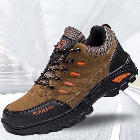 Men's Hiking Work Shoes Casual Breathable Lace-up Sneakers Outdoor Running Sports Shoes