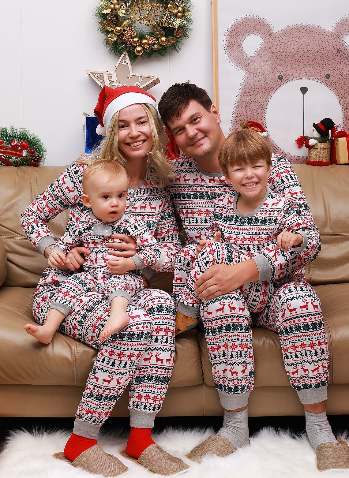 Pajamas Family Matching Father Mother Kids Baby Look Clothes Set Dad Mom And Daughter Son Pyjamas Outfit
