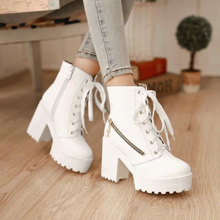 Platform high top Martin boots
