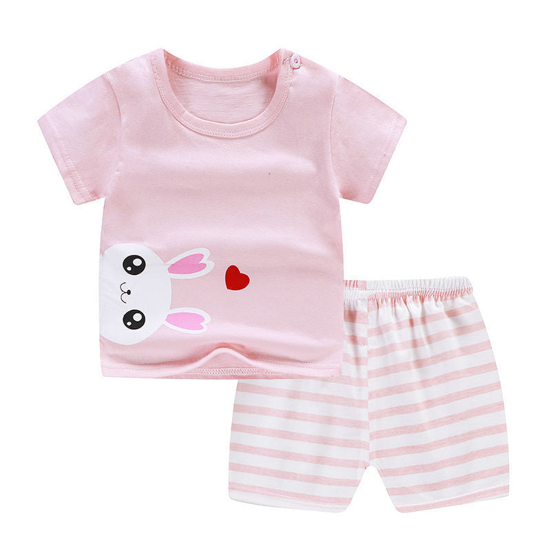 Summer Infant Newborn Baby Boy Clothes Children Clothing Set for Girls Kids T-Shirt Shorts 2PCS Outfits Cotton Casual Clothes
