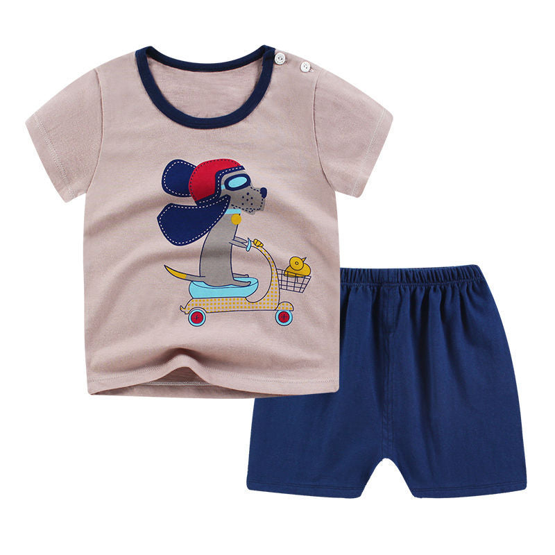Summer Infant Newborn Baby Boy Clothes Children Clothing Set for Girls Kids T-Shirt Shorts 2PCS Outfits Cotton Casual Clothes