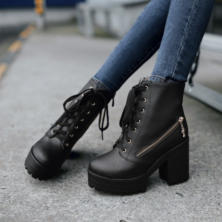 Platform high top Martin boots