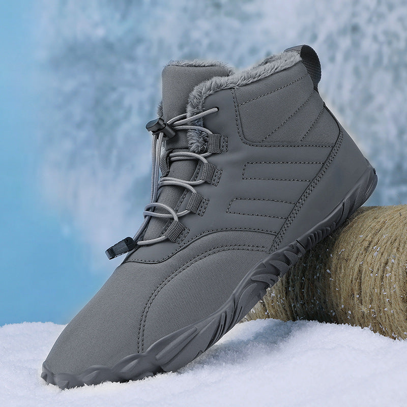 Outdoor Sports Cotton Shoes For Men And Women Winter Warm Slip-on Boots Wear-resistant Anti-ski Thickened Shoes Couple