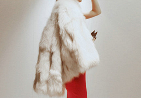 Faux Fur Jacket Fox Fur Warm Winter Stand Collar Slim Jacket