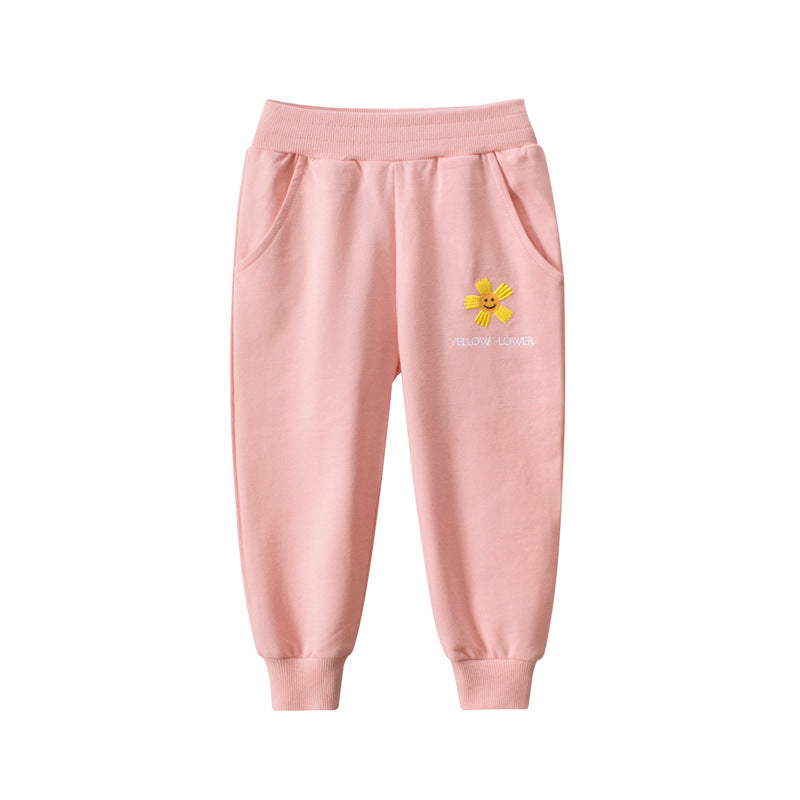 Girls' Trousers, Children's Outer Wear, Thin Western-Style Sports Pants For Kids