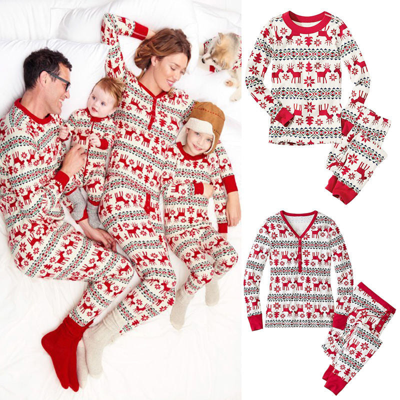 Parent-Child Suit Printing Home Service Pajamas Two-Piece