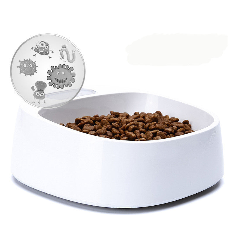 Pet weighing dog food bowl