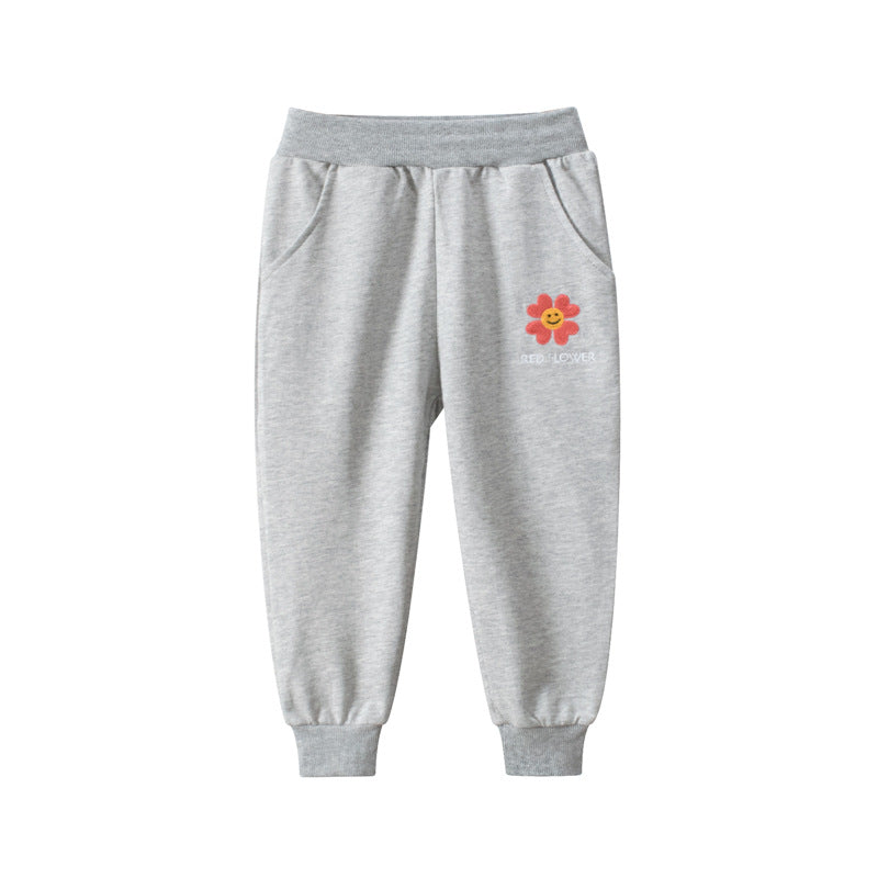 Girls' Trousers, Children's Outer Wear, Thin Western-Style Sports Pants For Kids