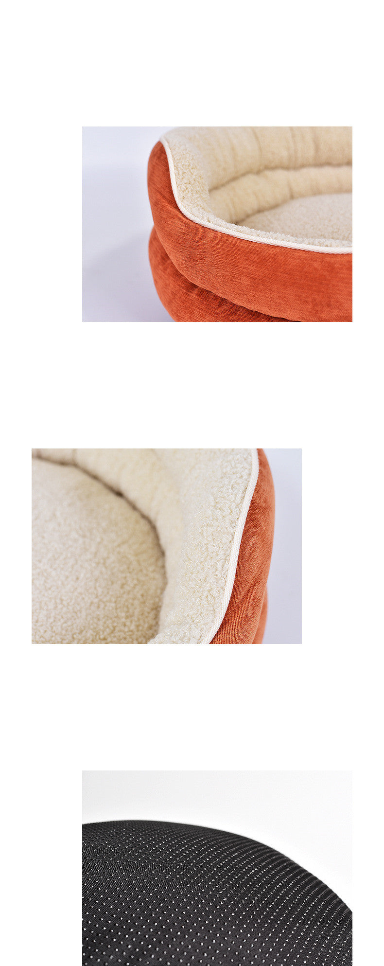 Warm Velveteen Round Kennel Teddy