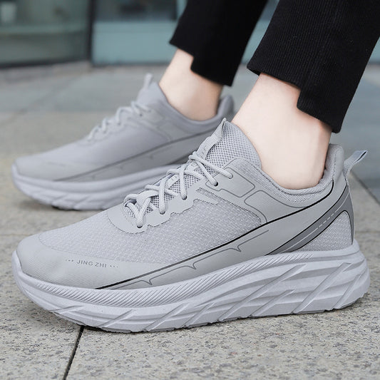 Fashion Thick-soled Anti-skid Shoes Ins Slip-on Casual Lazy Shoes Men Outdoor Breathable Lace-up Running Sports Sneakers