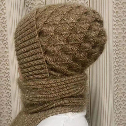 Squirrel-velvet Knitting Needle Woven Women's Warm Internet Famous Hat