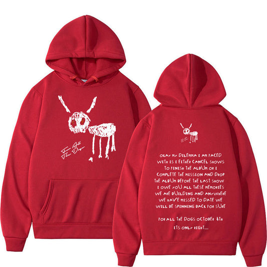 Rapper Drake For All The Dogs Letter Hoodie