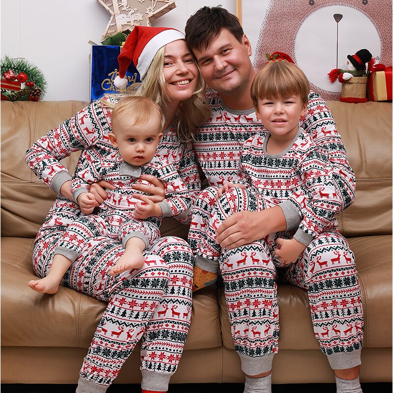 Pajamas Family Matching Father Mother Kids Baby Look Clothes Set Dad Mom And Daughter Son Pyjamas Outfit