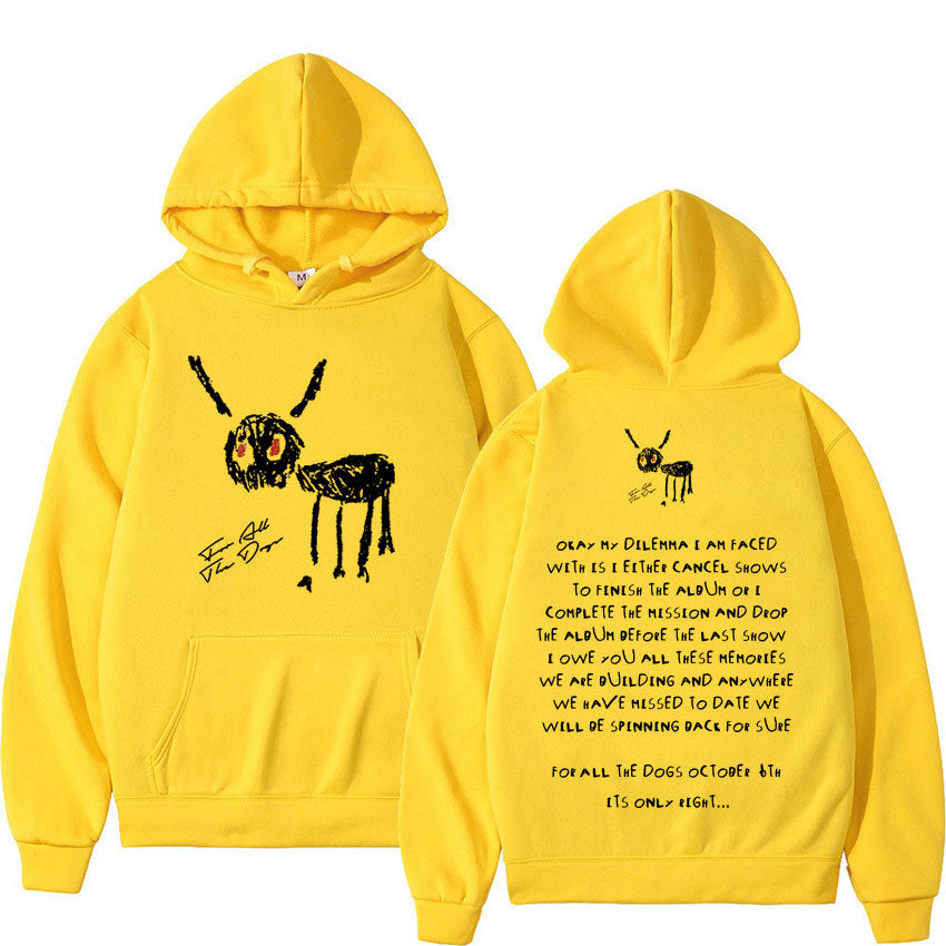Rapper Drake For All The Dogs Letter Hoodie