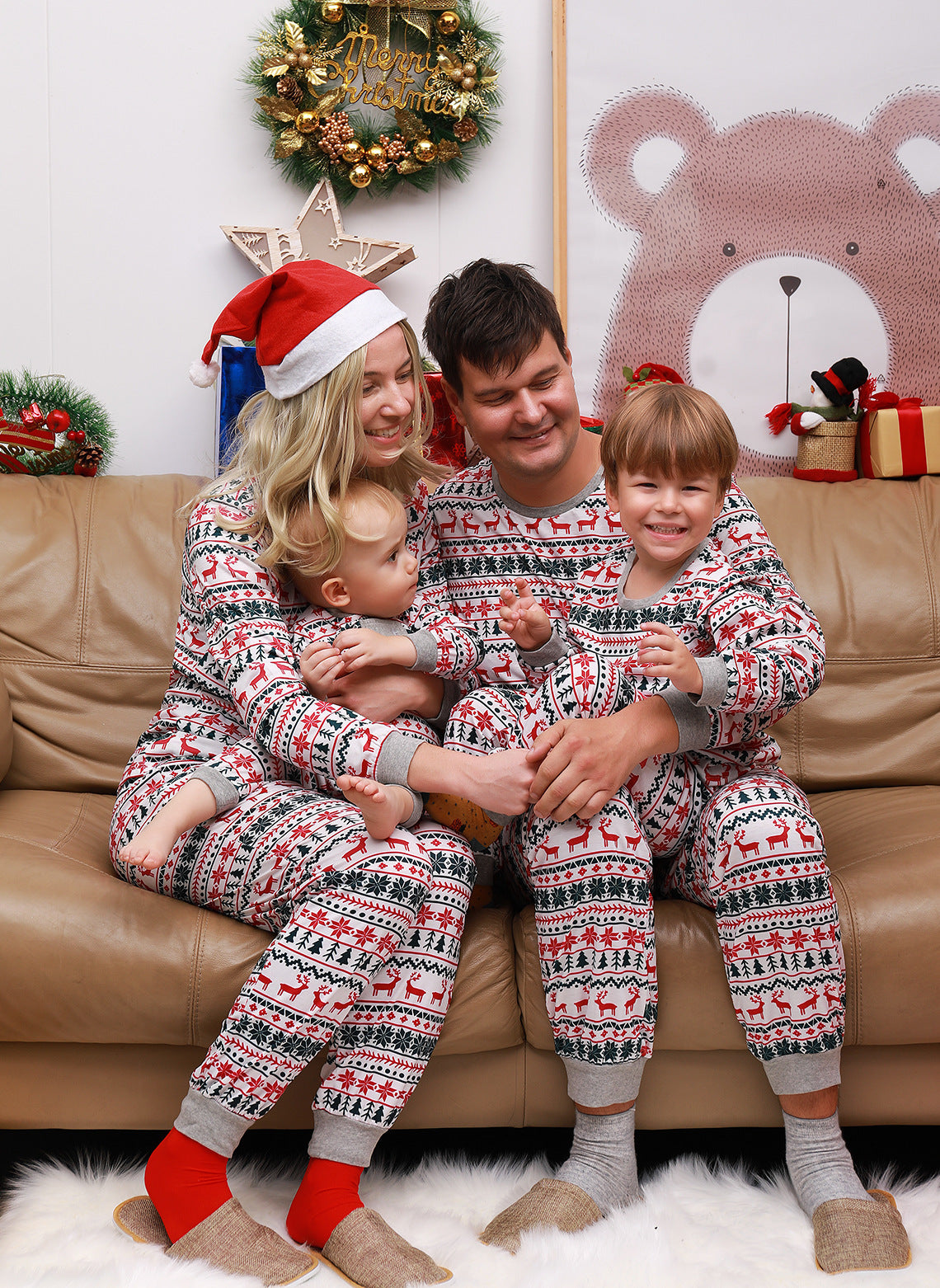 Pajamas Family Matching Father Mother Kids Baby Look Clothes Set Dad Mom And Daughter Son Pyjamas Outfit