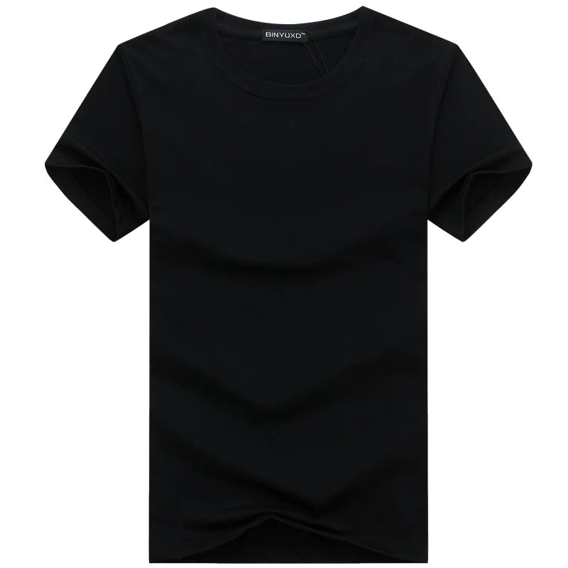 Oversized 6pcs/lot High Quality Men's T-Shirts Casual Short Sleeve T-shirt Mens Solid Casual Cotton Tee Shirt Summer Clothing