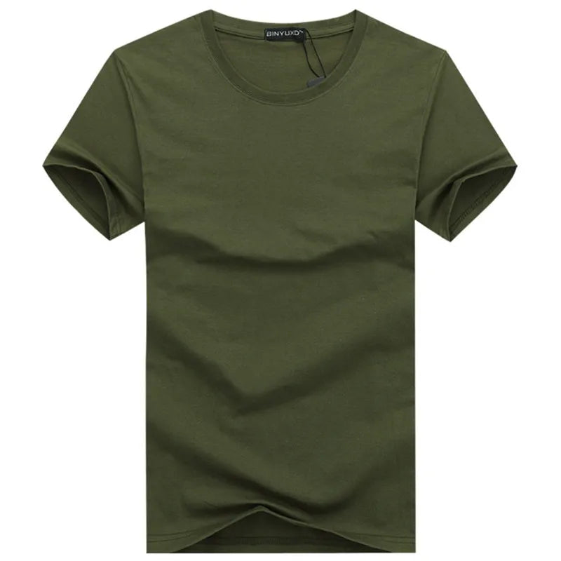 Oversized 6pcs/lot High Quality Men's T-Shirts Casual Short Sleeve T-shirt Mens Solid Casual Cotton Tee Shirt Summer Clothing