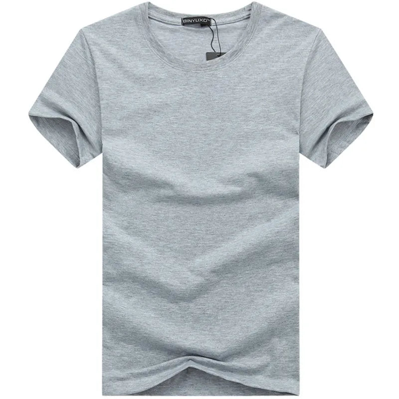 Oversized 6pcs/lot High Quality Men's T-Shirts Casual Short Sleeve T-shirt Mens Solid Casual Cotton Tee Shirt Summer Clothing