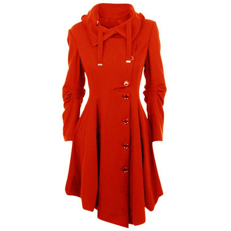 Slim Coat Double Breasted Long Trench Coat