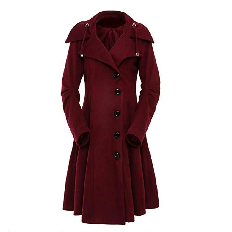 Slim Coat Double Breasted Long Trench Coat