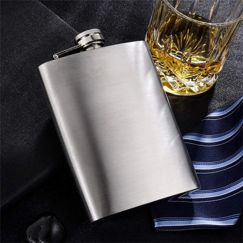 Stainless Steel Hip Flask with Funnel Pocket Hip Flask Screw Cap