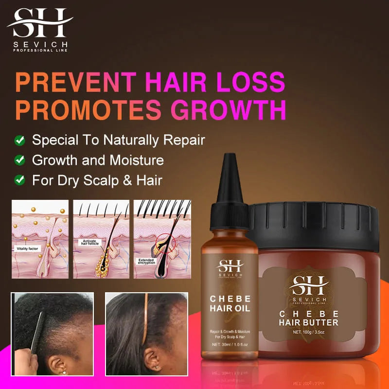 Fast Hair Growth Set Chebe Oil Traction Alopecia Hair Mask Anti Break Loss Hair Growth Oil Baldness Treatment Hair Care Products