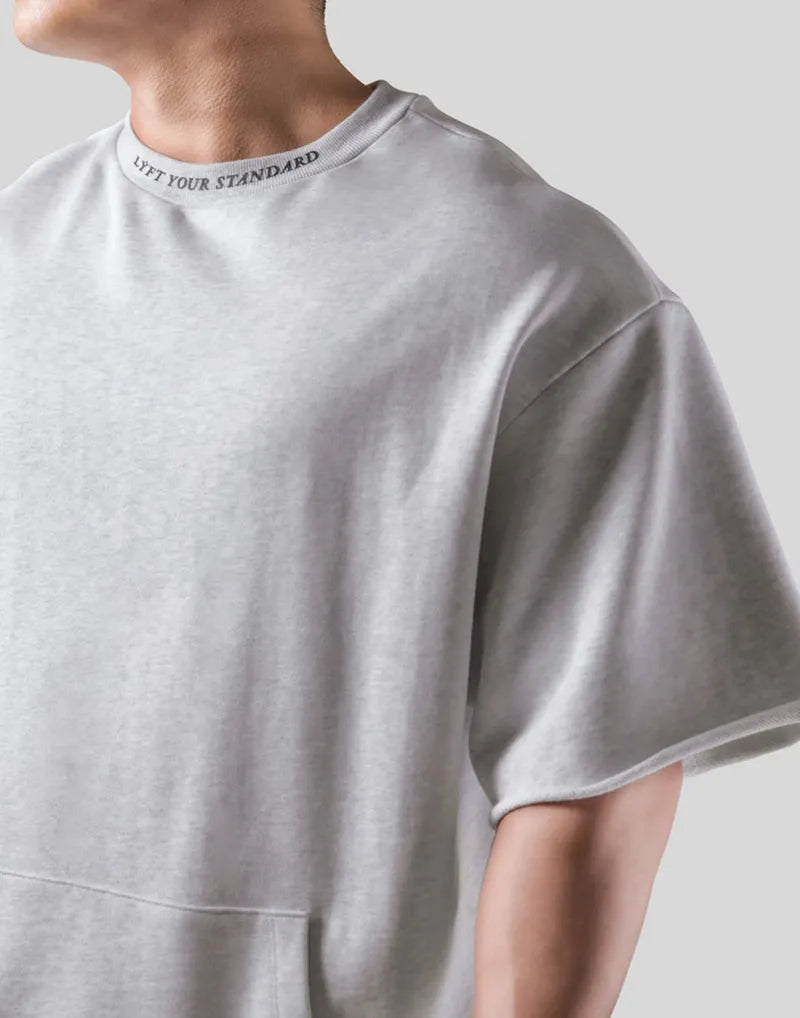 Men's Oversized Half Sleeve Cotton T-shirt Gym Fitness Men Training Workout T-shirt New Fashion Breathable Casual Sports Men's