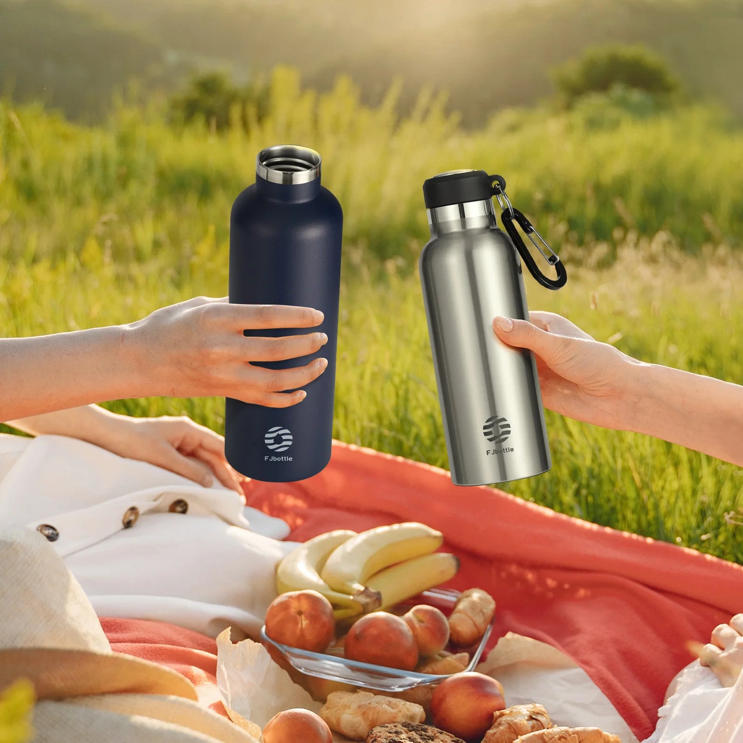 FEIJIAN Thermos Portable Water Bottle Stainless Steel Thermal Cup Leak-proof Flask Mini 500ML/600ML