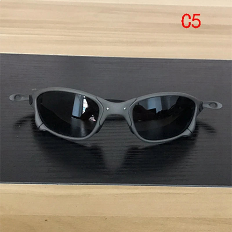 MTB Man Polarized Sunglasses Cycling Glasses UV400 Fishing Sunglasses Metal Bicycle Goggles Cycling Eyewear Riding Glasses D4-1