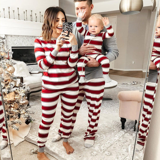 Parent-child Striped Family Set