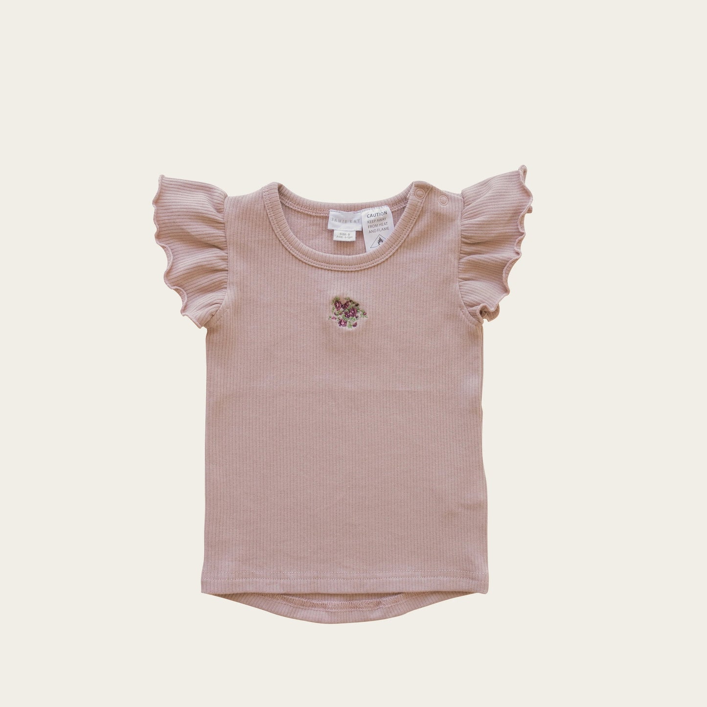 Rose Grey Embroidered Knitting Baby Kids Clothing