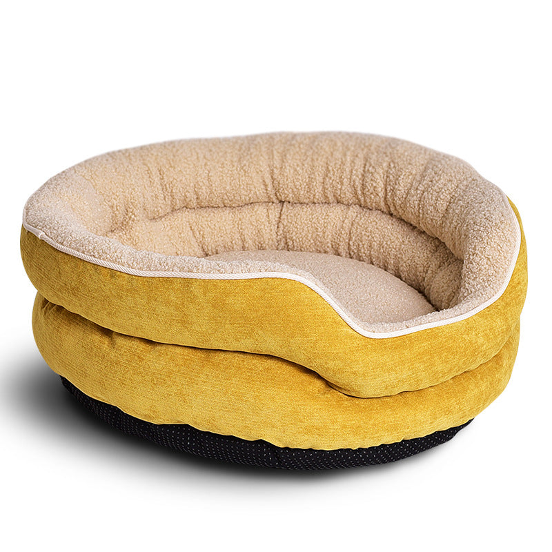 Warm Velveteen Round Kennel Teddy
