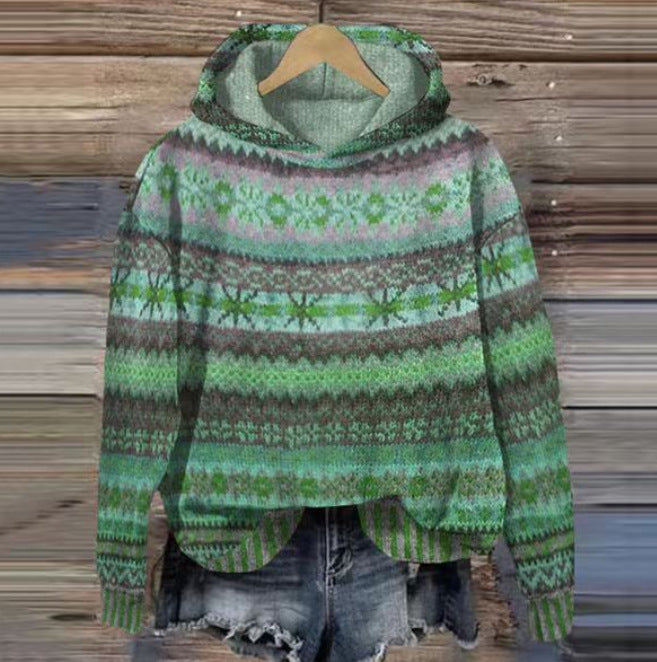 Retro Hoodie Sweater Coat