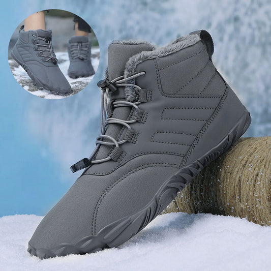 Outdoor Sports Cotton Shoes For Men And Women Winter Warm Slip-on Boots Wear-resistant Anti-ski Thickened Shoes Couple
