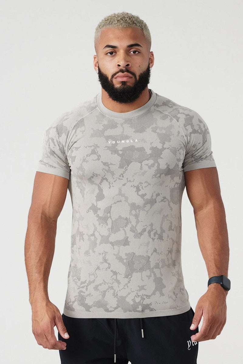 Workout Clothes Camouflage Sports T-shirt Men