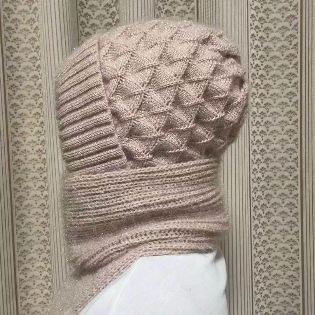 Squirrel-velvet Knitting Needle Woven Women's Warm Internet Famous Hat