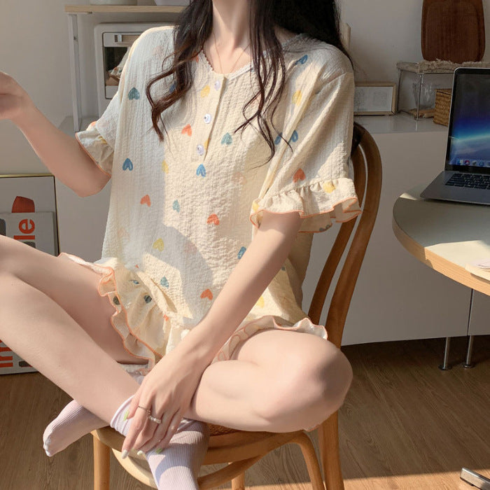 Women's Summer Thin Foam Cotton Pajamas