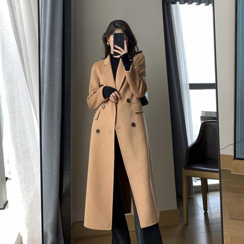 Loose Slim Fit Woolen Coat Mid-length Woolen Coat
