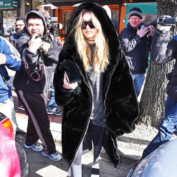 Rabbit Fur Thick Long Hooded Fur Coat