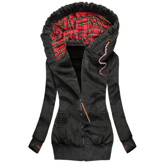 Ladies Long Fashionable Commuter Beltless Trench Coat
