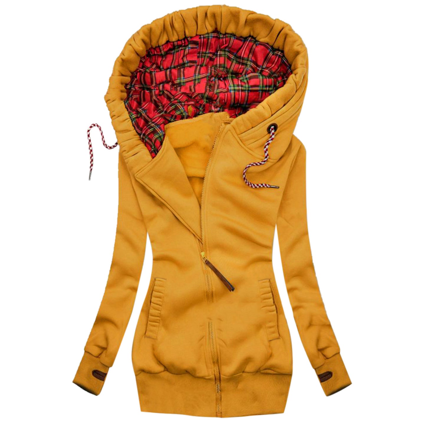 Ladies Long Fashionable Commuter Beltless Trench Coat