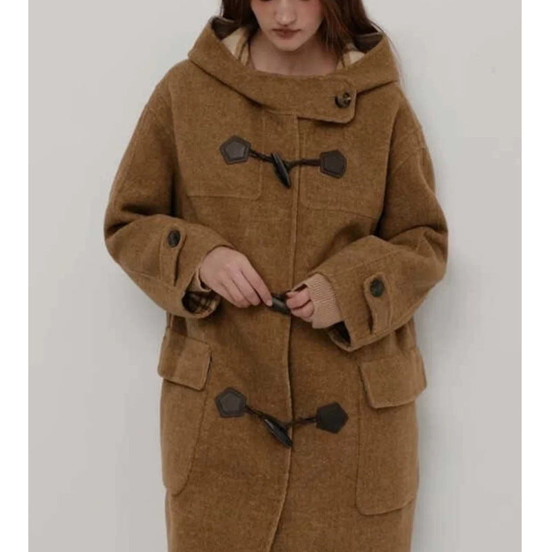 Mid-length Small Wool Coat Winter