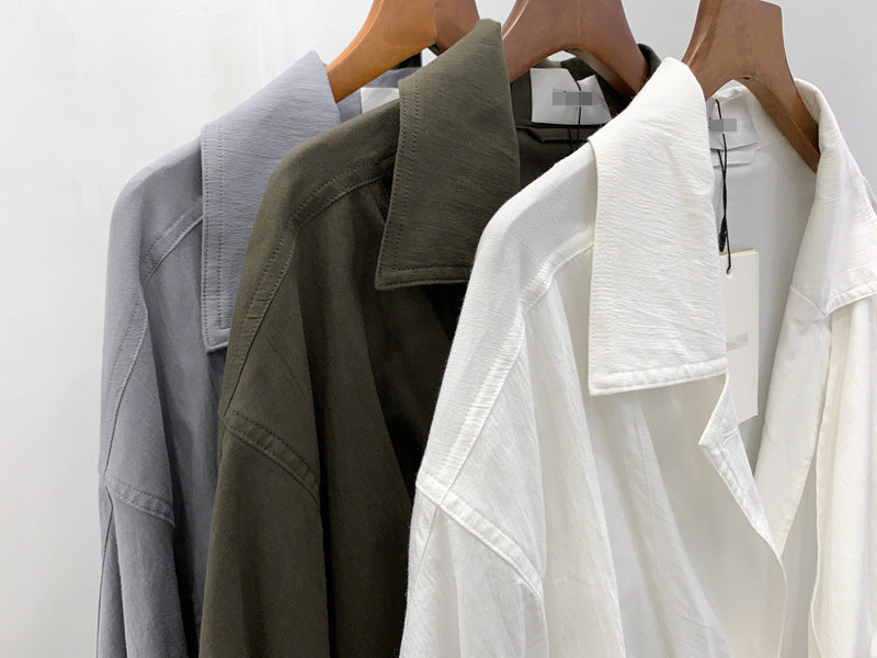 Lapel trench coat
