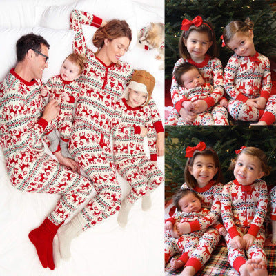 Parent-Child Suit Printing Home Service Pajamas Two-Piece