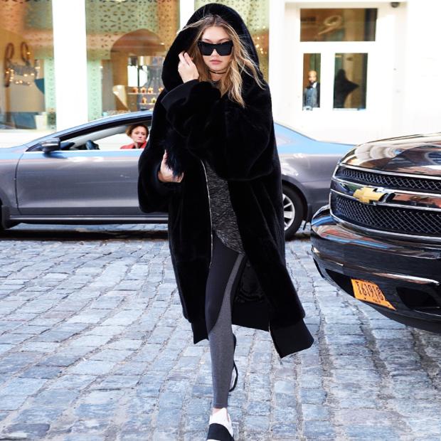 Rabbit Fur Thick Long Hooded Fur Coat