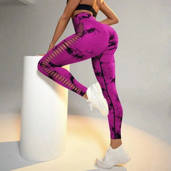 Seamless Lift Butt Tie Dye Sports Leggings