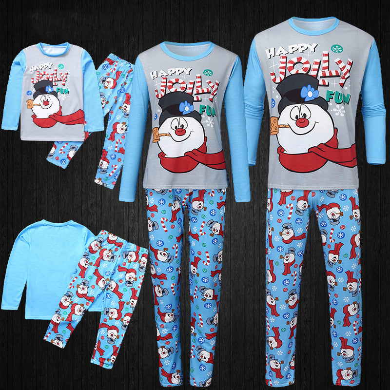 Parent-child Printed Long Sleeve Pajamas Homewear