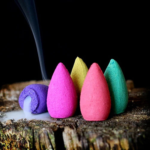 Household Natural Reflux Tower Incense Tea Smoke Backflow Incense Cones Fragrant Reflux Aromatherapy Cones