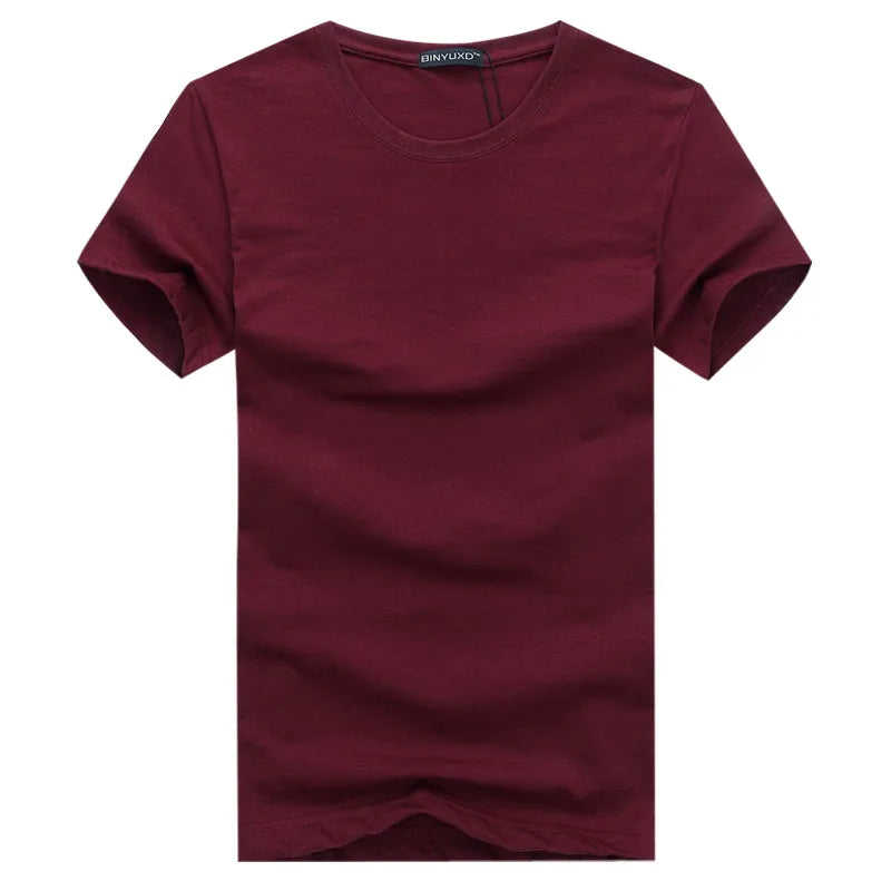 Oversized 6pcs/lot High Quality Men's T-Shirts Casual Short Sleeve T-shirt Mens Solid Casual Cotton Tee Shirt Summer Clothing