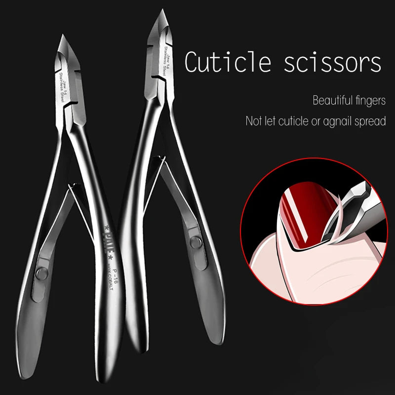 Professional Stainless Steel Toenail Cuticle Nipper High Precision Dead Skin Scissor Nail Cuticle Scissors Plier Manicure Tool